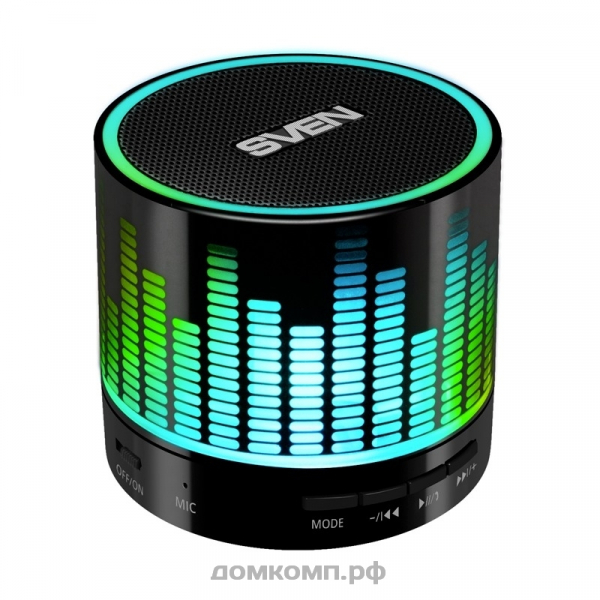 Портативная аудиосистема SVEN PS -47  черный (3 Вт, Bluetooth, USB, microSD, FM-тюнер, 300мА*ч)